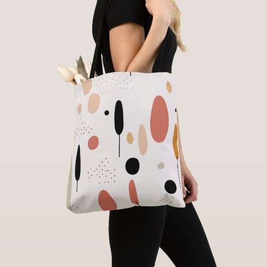 Minimalistisch Abstract Boho-patroon Tote Bag (Dichtbij)