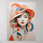 Minimalistisch Abstract Boho Woman Wall Art Poster (Voorkant)