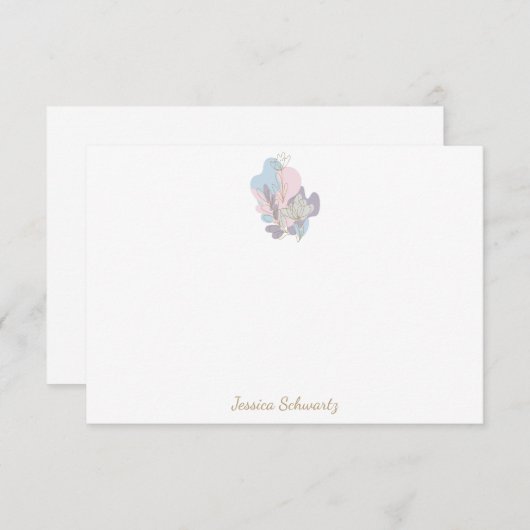 Minimalistisch Abstract deegboek op maat Notitiekaartje (Voorkant / Achterkant)