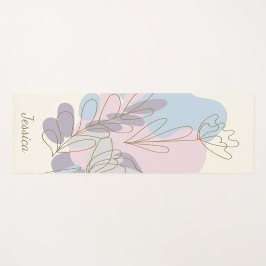 Minimalistisch Abstract deegboek op maat Yogamat (Voorkant (horizontaal))