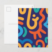 Minimalistisch abstract feestdagenkaart (Voorkant / Achterkant)