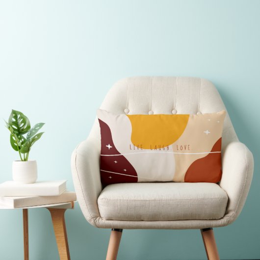 Minimalistisch Abstract geel Sinaasappel Kussen (Stoel)