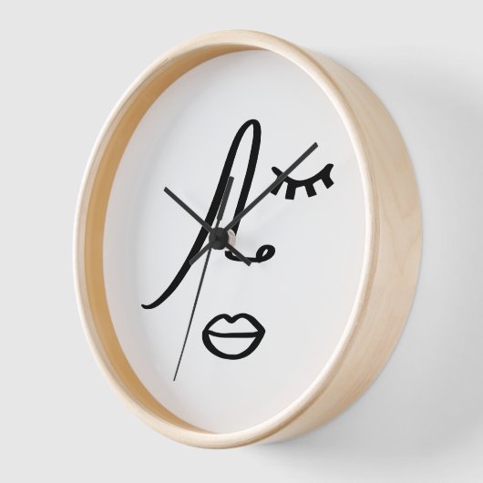 Minimalistisch Abstract gezicht modern kunstontwer (Hoek)