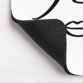 Minimalistisch Abstract gezicht modern kunstontwer Muismat (Hoek)