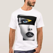 Minimalistisch abstract gezicht t-shirt (Voorkant)