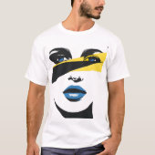 Minimalistisch abstract gezicht T-shirt (Voorkant)