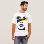 Minimalistisch abstract gezicht T-shirt (Voorkant volledig)