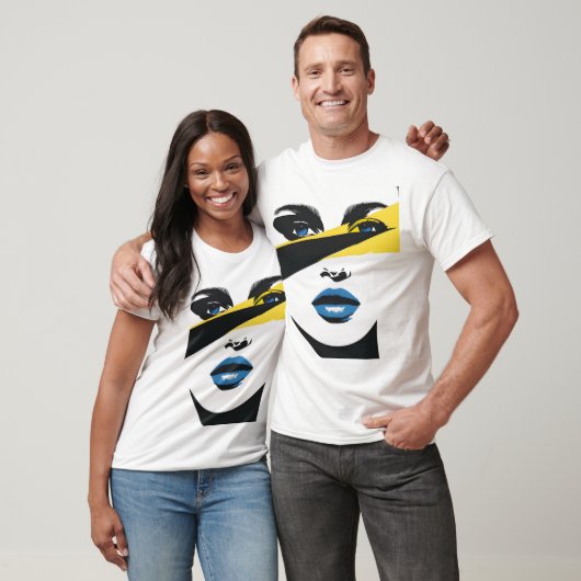Minimalistisch abstract gezicht T-shirt (Unisex)