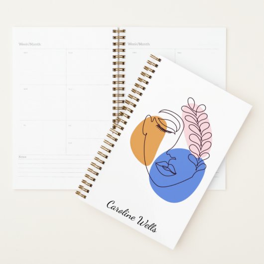 Minimalistisch Abstract gezichtsveld Aangepast mon Planner (Display)