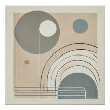Minimalistisch Abstract glanzend Poster
