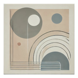 Minimalistisch Abstract glanzend Poster