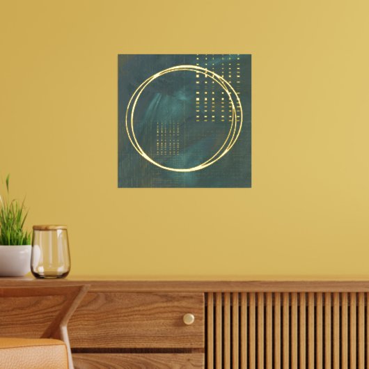 Minimalistisch Abstract goud met hep Folie Afdrukken (Insitu (Woonkamer))