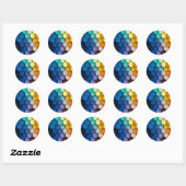 Minimalistisch Abstract honingraatpatroon Ronde Sticker (Vel)