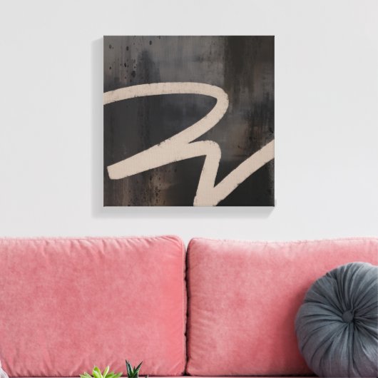 Minimalistisch Abstract Italiaans modern Canvas Afdruk (Insitu (Woonkamer))