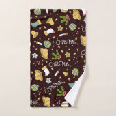 Minimalistisch Abstract kerstpatroon Bad Handdoek (Handdoek)