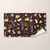 Minimalistisch Abstract kerstpatroon Bad Handdoek (Handdoek)