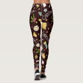 Minimalistisch Abstract kerstpatroon Leggings (Achterkant)