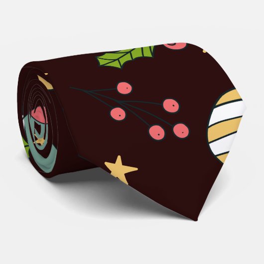 Minimalistisch Abstract kerstpatroon Stropdas (Opgerold)