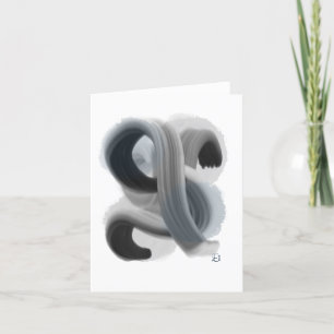 Minimalistisch Abstract kunstwerk gevouwen bedankk Bedankkaart