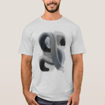 Minimalistisch Abstract Kunstwerk Mannen Basic T-s