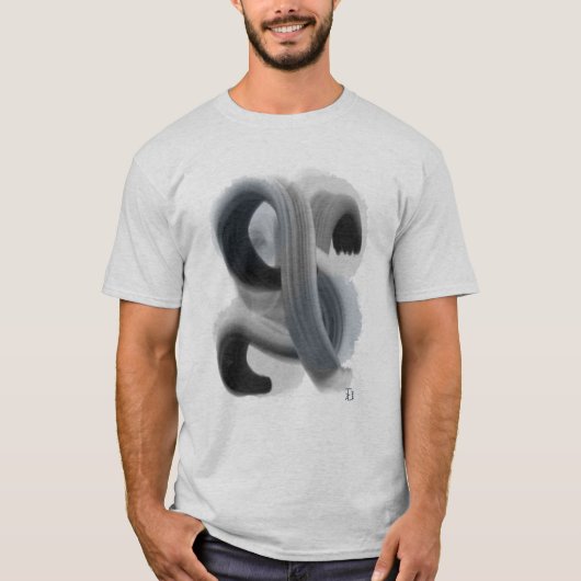 Minimalistisch Abstract Kunstwerk Mannen Basic T-s T-shirt (Voorkant)