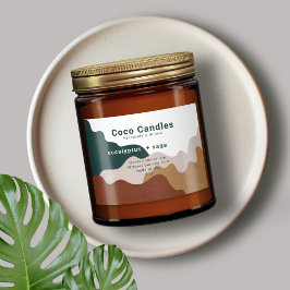 Minimalistisch Abstract label voor aardekaarsen Voedselcontainer Etiket