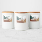 Minimalistisch Abstract label voor aardekaarsen Voedselcontainer Etiket (Flessen)