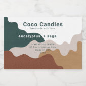 Minimalistisch Abstract label voor aardekaarsen Voedselcontainer Etiket (Enkel label)