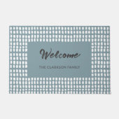 Minimalistisch Abstract lijnkunstpatroon welkom Deurmat (Voorkant)