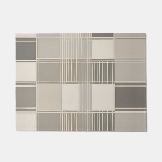 Minimalistisch Abstract met geometrisch patroon Deurmat (Voorkant)