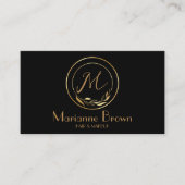 Minimalistisch Abstract modern zwart Visitekaartje (Voorkant)