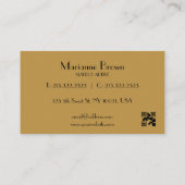 Minimalistisch Abstract modern zwart Visitekaartje (Achterkant)