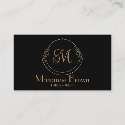 Minimalistisch Abstract modern zwart Visitekaartje (Voorkant)