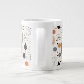 Minimalistisch Abstract Neutraal Patroon Sierkusse Grote Koffiekop (Achterkant)