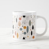 Minimalistisch Abstract Neutraal Patroon Sierkusse Grote Koffiekop (Rechts)