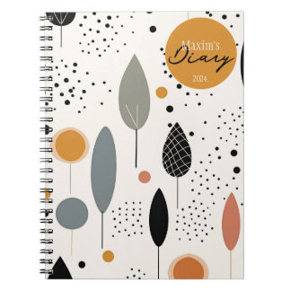 Minimalistisch Abstract Neutraal Patroon Sierkusse Notitieboek