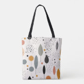 Minimalistisch Abstract Neutraal Patroon Sierkusse Tote Bag (Achterkant)