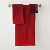 minimalistisch abstract Ombre zwart rood bordeaux Bad Handdoek (Insitu)