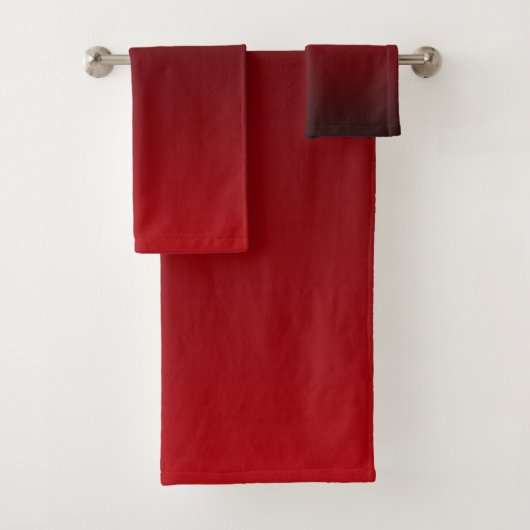 minimalistisch abstract Ombre zwart rood bordeaux Bad Handdoek (Insitu)