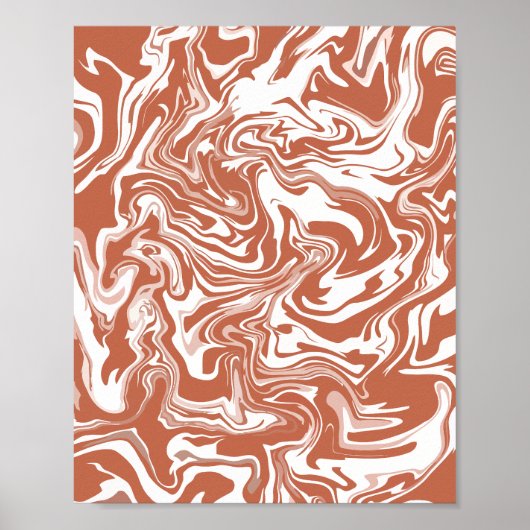 Minimalistisch abstract ontwerp met terracotta tin poster (Voorkant)