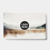 Minimalistisch Abstract patroon van natuurlijke Wa Badge (Achterkant)