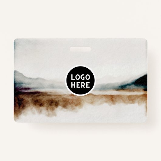 Minimalistisch Abstract patroon van natuurlijke Wa Badge (Voorkant)