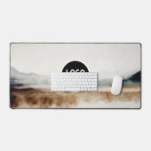 Minimalistisch Abstract patroon van natuurlijke Wa Bureaumat (Keyboard & Muis)