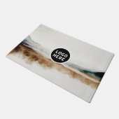 Minimalistisch Abstract patroon van natuurlijke Wa Deurmat (Schuin)