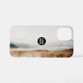 Minimalistisch Abstract patroon van natuurlijke Wa iPhone Hoesje (Achterkant horizontaal)