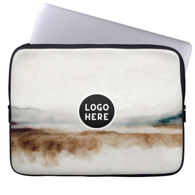 Minimalistisch Abstract patroon van natuurlijke Wa Laptop Sleeve (Voorkant)
