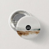 Minimalistisch Abstract patroon van natuurlijke Wa Ronde Button 3,2 Cm (Voorkant /achterkant)