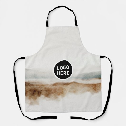 Minimalistisch Abstract patroon van natuurlijke Wa Schort (Voorkant)