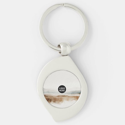 Minimalistisch Abstract patroon van natuurlijke Wa Sleutelhanger (Voorkant)