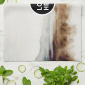 Minimalistisch Abstract patroon van natuurlijke Wa Theedoek (Gevouwen)